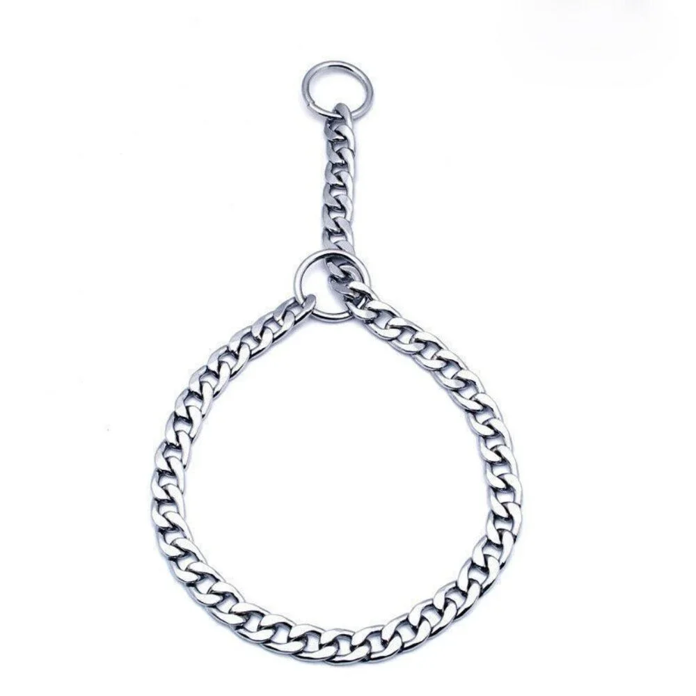Dog Chain Choke Collar Slip Training Choker Metal Strong Dog P Collar Heavy Duty